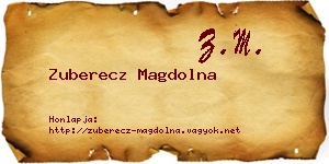 Zuberecz Magdolna névjegykártya